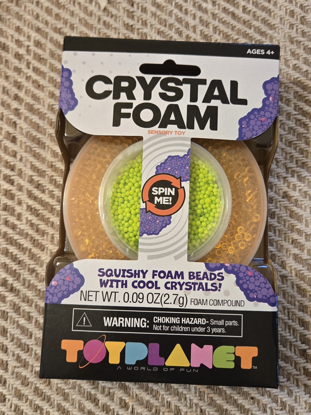 Toyplanet Orange Crystals Lime Green Moulding Foam Sensory Squish Toy-Sensory